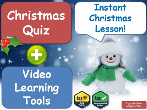 The Science Christmas Quiz And Christmas Video Learning Pack Instant