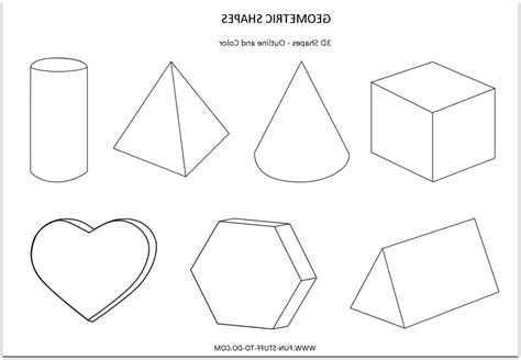 An Pencil Sketch Of 3d Shapes Drawings Shape Coloring Pages Pencil