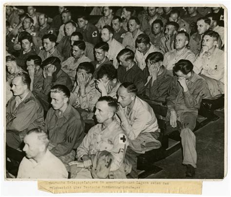 German Pows Being Forced To Watch Reports Of The Concentration Camps