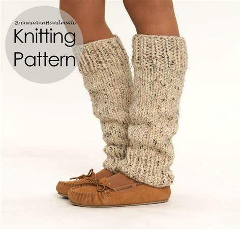 Knitting Pattern The Chunky Knit Legwarmers Instant Download Pdf