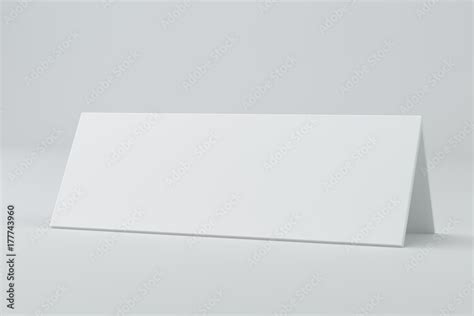 Blank Table Card Sign Template 3d Rendering Stock Illustration