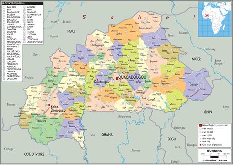 Burkina Faso Political Wall Map By Graphiogre Mapsales