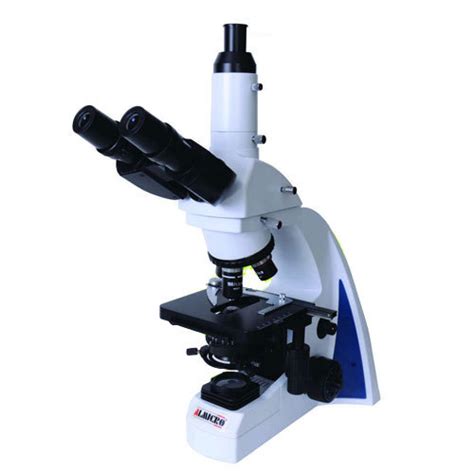 Almicro Research Trinocular Microscope X 2 For Laboratory Halogen At