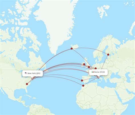 Flights From New York To Rome JFK To FCO Flight Routes