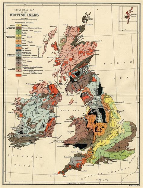 Geological Map Of The British Isles Map Of Great Britain Cartography