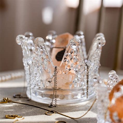 crystal crown candle holder glass crown candlestick romantic etsy