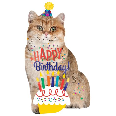 Birthday Shaped Balloons Happy Birthday Cat