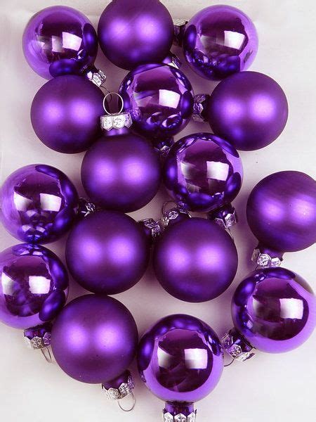 Purple Christmas Ornaments Noël Mauve Couleurs Pourpres Violet