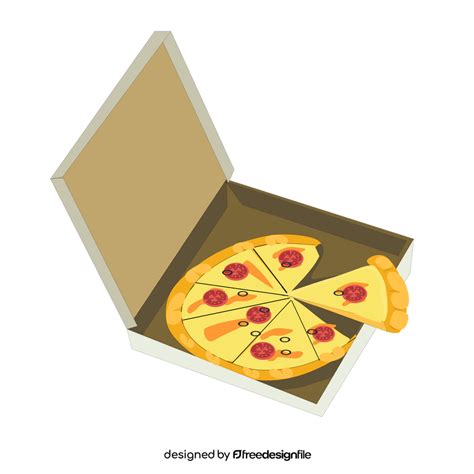 Cartoon Pizza In A Box Clipart Vector Free Download