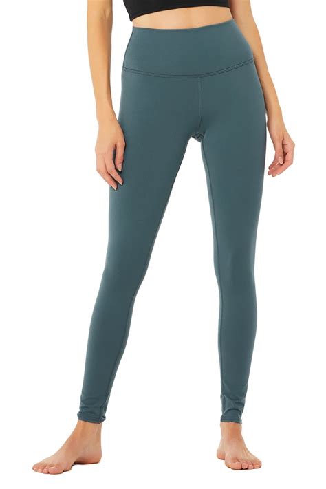 Teal Blue Workout Leggings By Alo Yoga From Aloyogacom Sassy Daily Best Yoga Leggings