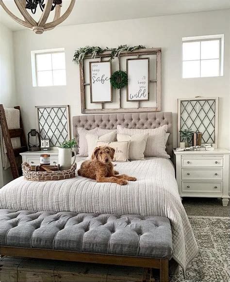 Modern farmhouse style celebrates the traditional even while embracing the contemporary. 33 Comfy Master Bedroom Ideas You Should Try | Farmhouse ...