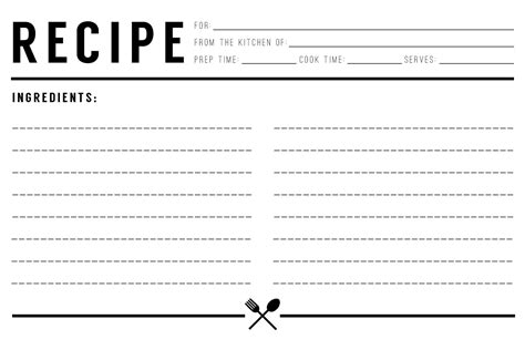 Free Cookbook Template For Word