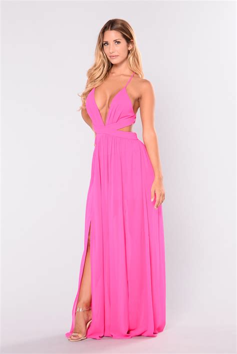All Summer Long Maxi Dress - Hot Pink