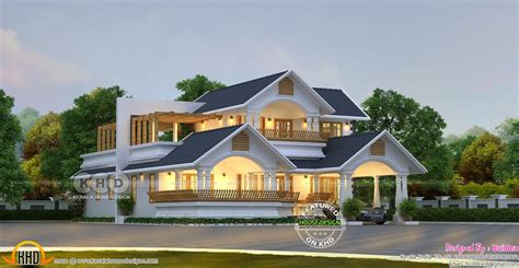 Traditional Contemporary House 2562 Sq Ft Kerala Home Design And
