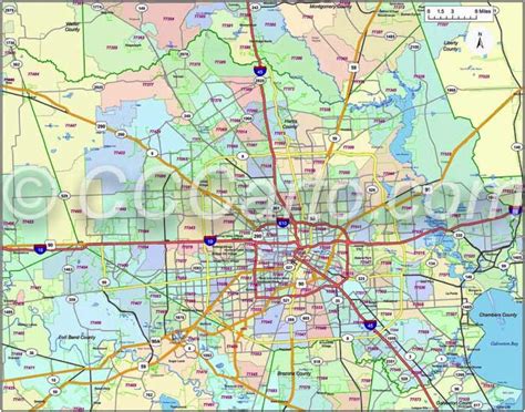 Houston Zip Codes Harris County Tx Zip Code Boundary Map Houston