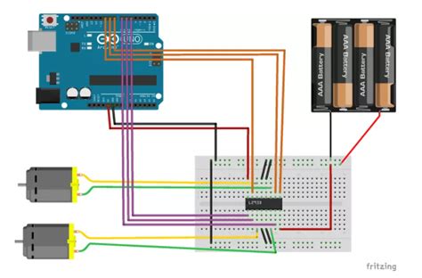 Velký Vesmír Arthur Dirigent Motor Dc Arduino L293d Zatažený Dýchání