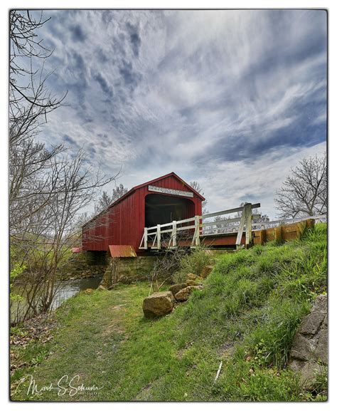 The Red Covered Bridge Over Bureau Creek Near Princeton I Flickr