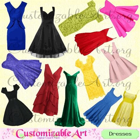 Dress Clipart Digital Dresses Fashion Dress Clip Art Evening Ball Gown