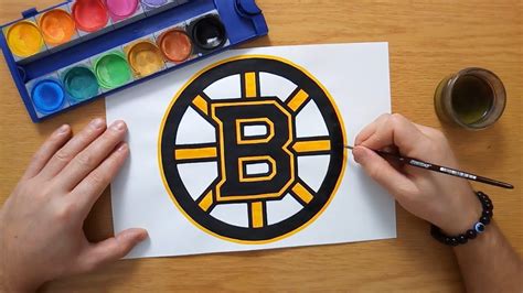 How To Draw The Boston Bruins Logo Nhl Youtube