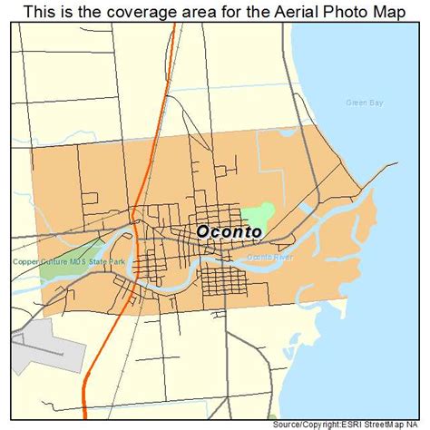 Aerial Photography Map Of Oconto Wi Wisconsin