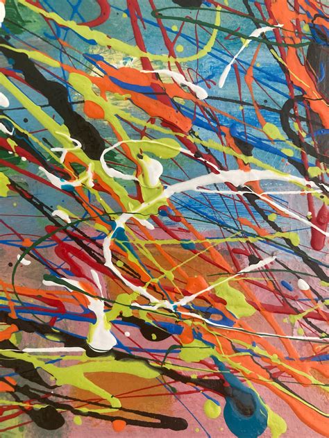 Abstract Jackson Pollock Inspired Artpollock Style Etsy