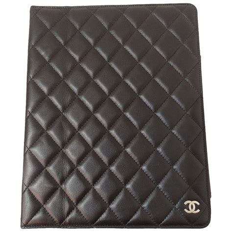 Chanel Black Leather Ipad Case At 1stdibs Chanel Ipad Case Ipad Case