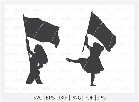 Color Guard Flags Svg Color Guard Svg Marching Band Etsy Uk