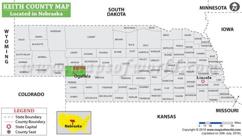 Keith County Map Nebraska