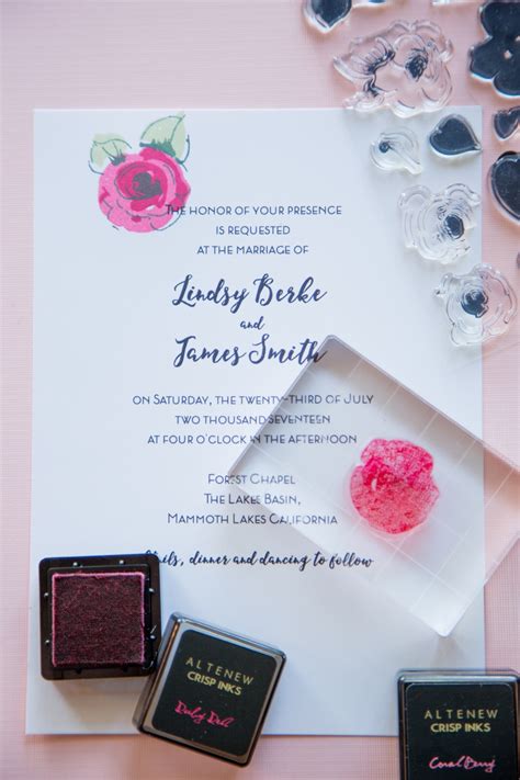 Diy Wedding Invitation Kit For Stampers Mountainside Bride
