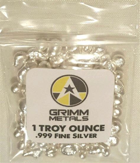 1 Troy Ounce 999 Fine Silver Casting Grain Shot Grimm Etsy