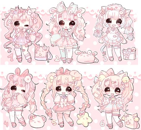 Adopt Batch 19 Auction Open 5 Sb By Bai Jiu On Deviantart Chibi