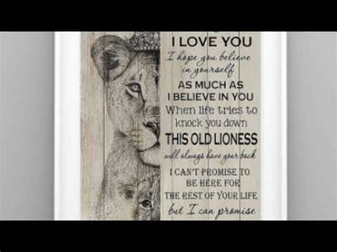 Lion To My Son Never Forget That I Love You Poster YouTube