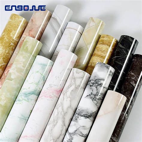 Online Shop Pvc Self Adhesive Wallpaper Marble Stickers Waterproof Heat