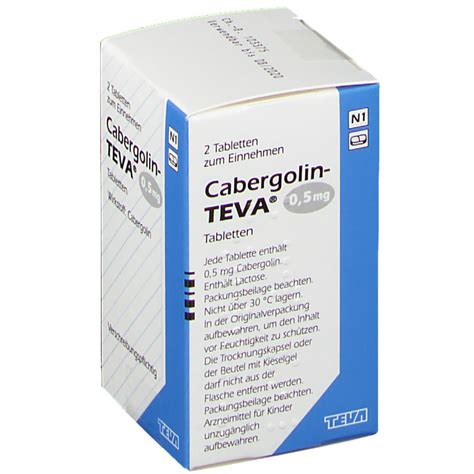 Tabletler badem şeklindedir ve bir yüzünde ''c 5'' işareti bulunur. CABERGOLIN Teva 0,5 mg Tabletten 2 St - shop-apotheke.com