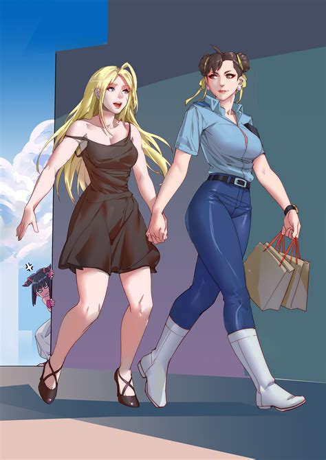 Chun Li And Cammy By Chunlieater 無q Seems To Be Art For A Fanfic R Chunli