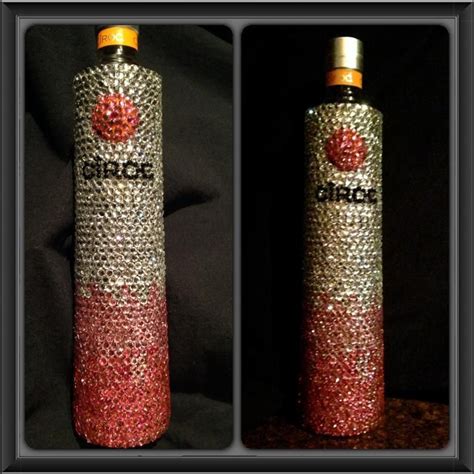 Bling Rhinestone Bottle Of Ciroc Etsy Decorated Liquor Bottles