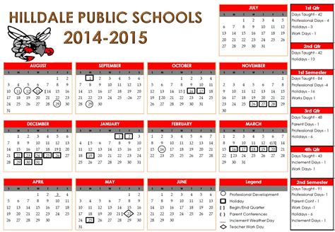 Hilldale Public Schools 2014 2015 School Calendar