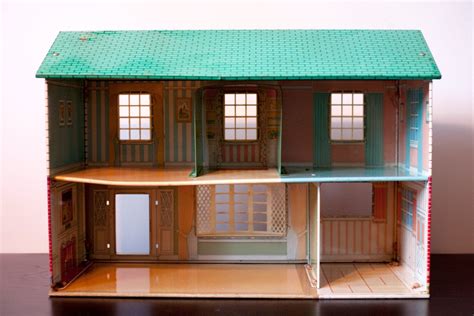 vintage 1960 s metal two story dollhouse by wolverine etsy
