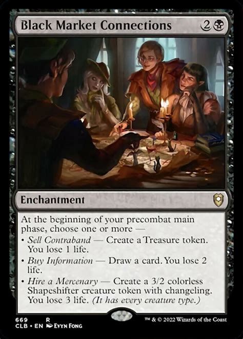 Black Market Connections Magic The Gathering Mtg Cards