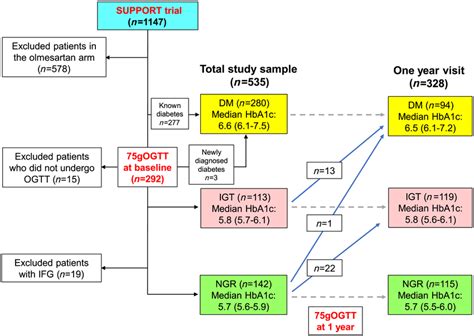 Study Diagram Dm Diabetes Mellitus Hba C Haemoglobin A C Ifg