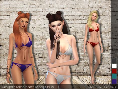 The Sims Resource Simsaporter Designer Mesh Insert Triangle Bikini