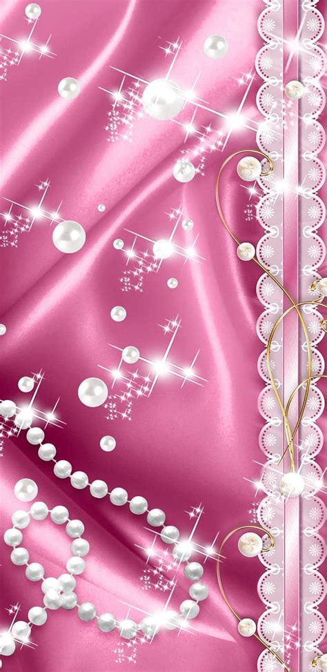 Sparkling Pearls Girly Glitter Lace Pink Pretty Sparkle Hd Phone Wallpaper Peakpx