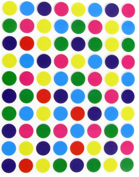 12 Inch 05 Round Color Coding Stickers Multicolor Small Dot Labels