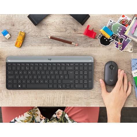 Logitech Mk470 Slim Wireless Keyboard And Mouse Combo Desktopset