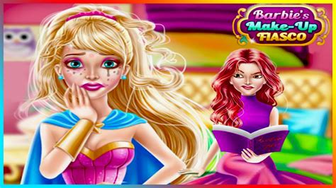 barbie s make up fiasco game for girls youtube