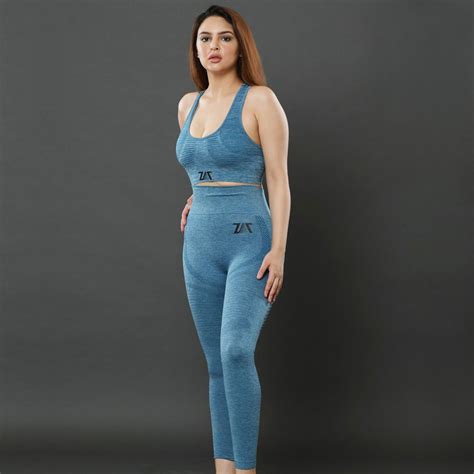 Mesh Yoga Set Blue Zat Outfit Be Your Self