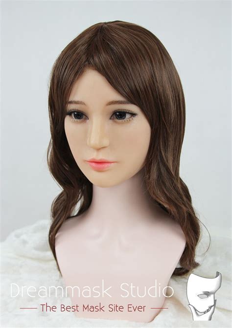 （hui half head handmade soft silicone realistic face pretty and sweet half head female face