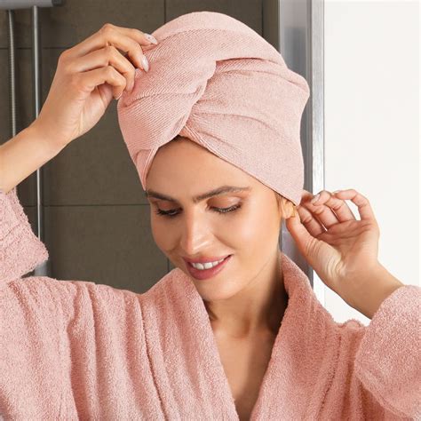 Brentfords Microfibre Hair Wrap Towel Blush Pc