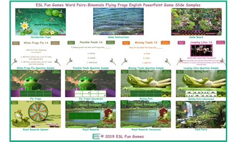 Word Pairs Binomials Flying Frogs English Powerpoint Game Teaching Resources