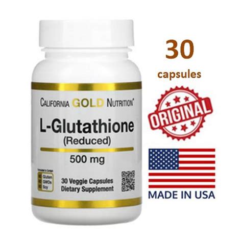 California Gold Nutrition L Glutathione Réduit 500 Mg 30 Capsules Végétales à Prix Pas Cher